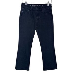 Avec Les Filles size 27 Cropped Bootcut Jean Black Denim Western Cowgirl New